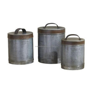 Organisateurs de rangement pour la cuisine Pots et bocaux Boîtes de rangement galvanisées avec poignée Boîtes de rangement en métal imprimées sur mesure et très demandées - Product Image 6