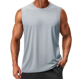 Custom Made Casual Men's Tank Top 100% Cotton Breathable Knitted OEM Design with O-neck Sleeveless for Summer Fitness - Product Image 1