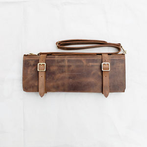 Organisateur de couteaux de chef en cuir de luxe, étui à outils de cuisine décontracté, durable et anti-odeur LSKR-0069 - Product Image 2