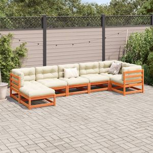 Set Divano da Giardino in Crema Marrone Cerato - Product Image 3