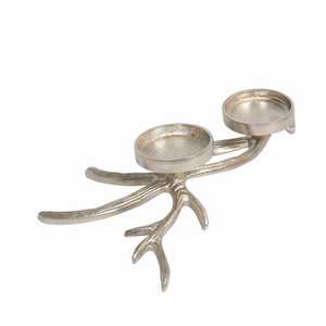 Jaffsexports Tabletop Silver Antler <b>Tea</b> <b>Light</b> Holder for <b>Christmas</b> Home Decoration Durable Metal Handmade Eco-Friendly Candle - Product Image 4