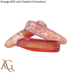 # 22 zafiros naranjas de corindón cultivados en laboratorio, sintéticos, creados por fusión de llama, gemas simuladas para corte lapidario. - Product Image 2