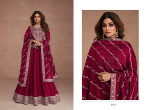 Exclusive Premium Silk Shalwar Kameez with Stylish 60-Length Embroidered Dupatta Ready-to-Wear Indian & Pakistani Clothing - Product Image 5