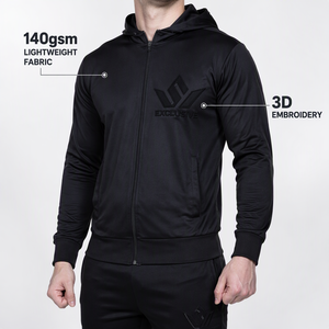 Conjunto Deportivo Sparkwell para Hombre, con Capucha, Ligero, con Bordado 3D de Leopardo, Logotipo Personalizado, Cierre de Cremallera, Pantalones Deportivos - Product Image 6