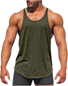 Camiseta sin mangas de verano para hombre, chaleco deportivo sin costuras, camiseta sin mangas para entrenamiento en el gimnasio, ecológica, transpirable, 100% algodón, inteligente - Product Image 2