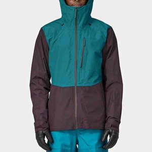 Veste imperméable coupe-vent respirante à capuche pour homme, couleur verte unie, fermeture éclair sportive, veste de ski d'automne pour l'extérieur, Polartec - Product Image 3