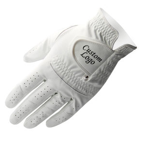 Gants de golf unisexes personnalisés avec logo, antidérapants, légers, résistants à l'usure, pour la main gauche, en daim + PU, respirants, fermeture Velcro, sport - Product Image 1