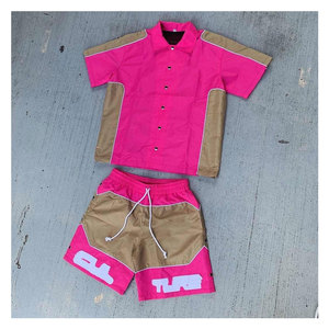 Conjunto de Chaqueta Cortavientos Personalizada de Alta Calidad para Hombre, Sudadera con Botones Laterales y Pantalones Cortos, Chaqueta Cortavientos de Nailon con Cremallera, Sudaderas con Capucha y Pantalones Cortos - Product Image 5
