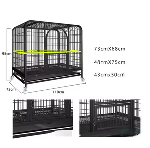 Sparxwizz Engineering Modern Heavy Duty Galvanized Steel <b>Dog</b> Crate Wheels Large Indoor/Outdoor Secure Puppy Enclosure for <b>Dogs</b> - Product Image 5