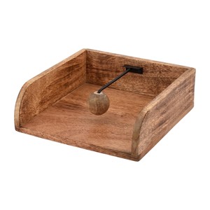 Handmade Acacia Wood Paper <b>Tissue</b> Dispenser Tabletop Stand <b>Kitchen</b> Vintage Napkin <b>Holder</b> Customized Color made in Vietnam - Product Image 1