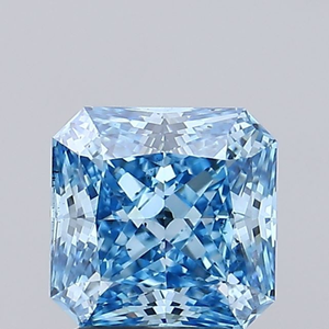 Diamante Suelto Gemver Fancy Vivid Blue de 2 Quilates, Corte Radiante Cuadrado, Cultivado en Laboratorio, Claridad VS, Certificado IGI, para Joyería - Product Image 1