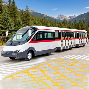 רכבת תיירים חשמלית ללא מסילה, מיניבוס חשמלי ל-42 נוסעים, סיור עירוני, 42 מושבים - Product Image 1