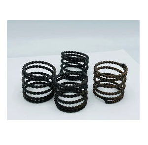 Anillo de Servilleta de Metal Negro con Diseño de Rosa, Anillo de Servilleta de Metal de Alta Calidad, Venta Caliente - Product Image 2