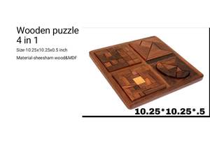 Jeu de puzzle en bois de 33 pièces pour enfants, jeu éducatif, développement de la pensée, divertissement familial, défi d'intelligence, poli, respectueux de l'environnement - Product Image 5