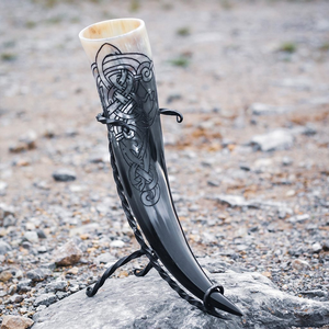 Corne à boire viking en buffle, accessoire médiéval artisanal pour cadeaux et décoration, nouveau design, corne viking en buffle - Product Image 1