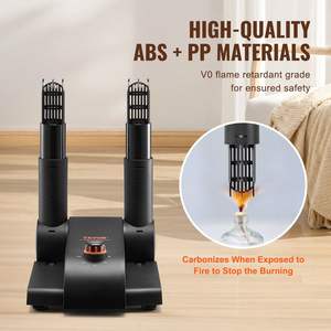 Secador de zapatos plegable de 2 tubos de 180 grados, secador de botas, soplador de calor, negro, naranja, secado rápido ultrasilencioso para botas de trabajo, botas de esquí - Product Image 4