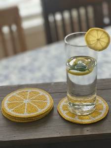 Floral Embroidery Beaded Coaster Handmade <b>Table</b> <b>Protector</b> for Beautiful Dining and Home Decoration - Product Image 6