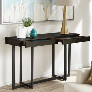 Table de canapé moderne en fer avec rangement, bureau rectangulaire pour salon, pieds en métal noir, présentoir - Product Image 6