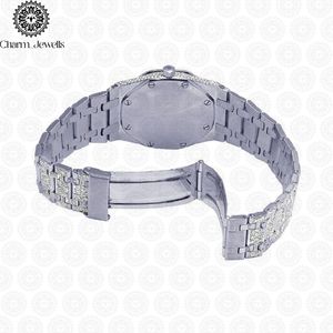 Charm_Jewells Luxury Stainless Steel <b>Watch</b> 38mm Polygon Dial Sapphire Crystal Quartz Analog Unisex Folding Clasp - Product Image 3