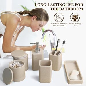 Luxury vanity <b>set</b> bathroom sink organizer marble toothbrush cup <b>soap</b> lotion dispenser bathroom tray organizer modern vanity - Product Image 2