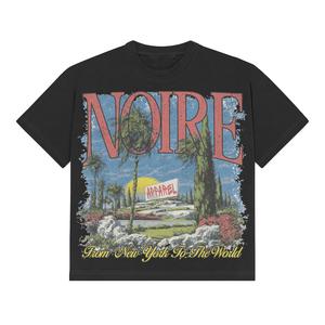 T-shirts sportifs imprimés personnalisés, 100% coton, col rond, coupe ample pour hommes - Product Image 1