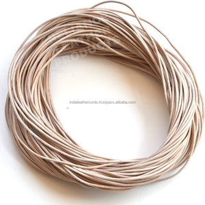 Cordon en cuir rond de couleur régulière de 1 mm de qualité supérieure pour colliers western pour hommes - Product Image 4