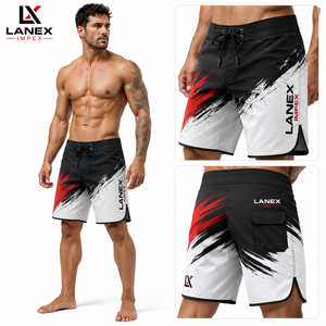 Custom Men’s Abstract Brush Stroke Board Shorts Quick Dry <b>Surf</b> Swim Trunks 4-Way Stretch Beachwear Water Sports Shorts OEM ODM - Product Image 4