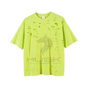 Camiseta Oversize para Hombre de Alta Gama, 100% Algodón, con Logotipo Personalizado, Estilo Urbano Tejido con Orificios de Corte Únicos, Último Diseño 2026 - Product Image 3