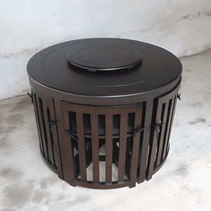 Juego de Comedor Moderno con Mesa Redonda de Madera Maciza y Tablero Giratorio y 4 Sillas para Comedor - Product Image 5