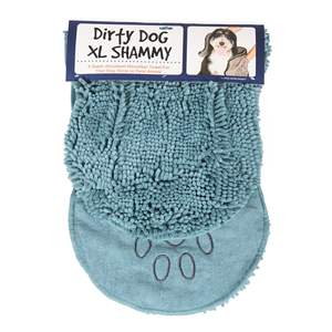 Asciugamano Extra Large per Cani Dirty Dog 16\" X 38\" X 0.5\" Marrone per Pulizia e Bagno degli Animali Domestici - Product Image 2