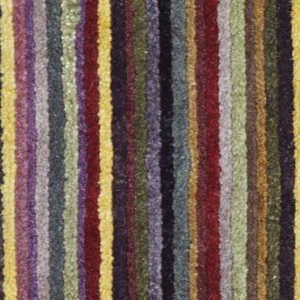 Tapis noué à la main multicolore en mosaïque Ember, tapis moderne abstrait à rayures pour salon, chambre et intérieurs d'hôtel - Product Image 3