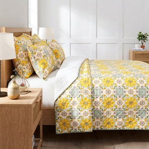 Juego de Cubrecama Belinda Lemon, 3 Piezas, Diseño de Diamantes Sólidos, Mezcla de Algodón T-150, Ropa de Cama para Toda Temporada, Uso Doméstico, Duradero y Elegante - Product Image 3