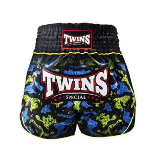 กางเกงมวยไทยคู่ รุ่น Twin Mma สีเขียวมิ้นท์ไล่เฉด ผลิตจากผ้าซาตินพิมพ์ลายแบบ Sublimation พร้อมป้ายคู่ จากโรงงานผู้ผลิตโดยตรง - Product Image 5