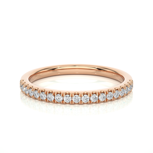 Bague élégante en or 18 carats avec diamant naturel rond de 0,20 carat, bijoux fins de luxe pour femmes - Product Image 1