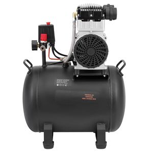 Compressore d'aria senza olio da 2HP con pressione massima di 125PSI, serbatoio in acciaio da 10 galloni, 5.3 CFM a 90 PSI, 78dB ultra silenzioso - Product Image 1