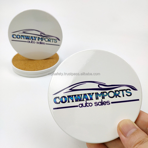 Sublimation Printed Blank Rectangle Classic Eco-Friendly Car Cup <b>Ceramic</b> <b>Coasters</b> Cork Drinks Holder Custom Paint Design Cheap - Product Image 6