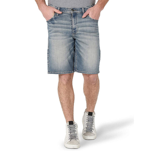 Men's Vintage-Style Black Loose Light Washed Denim Shorts High Waisted Wide Woven Windproof 100% Brand Quality - Product Image 1