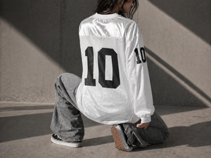 Unisex <b>White</b> Mesh Basketball Jersey custom numbers and logos Full Sleeve Loose Fit Breathable Sportswear Adult Size All Seasons - Product Image 4