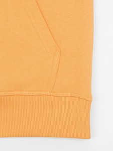 Sweat-shirt à capuche unisexe en molleton jaune moutarde, coupe classique, décontracté, pour l'automne, avec poche avant, respirant, tricoté, couleur unie - Product Image 3