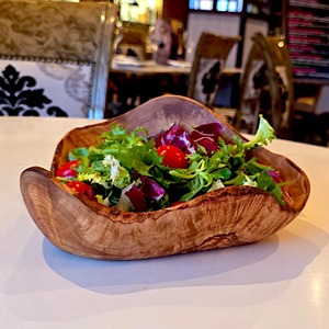 Handmade Wooden Charger Platter Vintage Irregular Natural Wood Serving Wooden Bowl Dish For Home <b>Kitchen</b> Decoration - Product Image 4