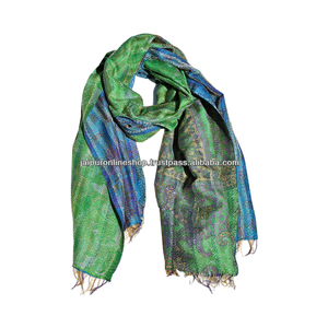 Fabricante de estolas vintage Kantha estilo largo bordado - Product Image 2