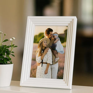 Cadre photo en bois de manguier massif fait à la main, décoration de table rustique moderne haut de gamme, cadeau, cadre en bois de manguier massif haut de gamme - Product Image 2