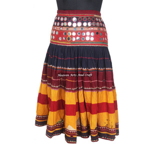 Banjara Skirt Rabari Collectible Banjara Belly Dance Kuchi Ethnic Vintage Handmade With Multi Color Embroidery Skirts - Product Image 1