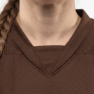 Maillot de hockey en mesh pour femme, maillot de hockey sur glace à col en V pour femme, maillot de hockey sublimé pour femme, chemise de hockey sur glace à manches courtes pour femme - Product Image 5