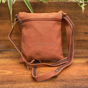 Custom Genuine Leather Canvas Water Resistant Purse for Women's Western Luxury Cowhide Leather Crossbody Fringe Shoulder Bags - Product Image 5