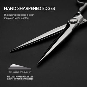 7.5 Inch Mini Japanese 440C Barber <b>Beard</b> Nose Hair Shears Small <b>Scissors</b> Stainless Steel Professional Beauty Salon Use - Product Image 1