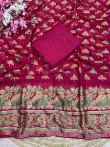 Designer Real Mirror Work With Piping Marshmallow <b>Brasso</b> Saree Paired With Banglori Unstitched Blouse Piece - Product Image 3