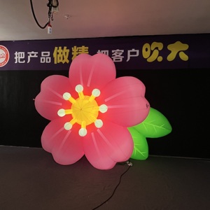 Grande sculpture florale gonflable géante, ballon en forme de fleur de <span class=keywords><strong>dessin</strong></span> <span class=keywords><strong>animé</strong></span>, <span class=keywords><strong>Alice</strong></span> <span class=keywords><strong>au</strong></span> <span class=keywords><strong>pays</strong></span> <span class=keywords><strong>des</strong></span> <span class=keywords><strong>merveilles</strong></span>, décoration avec lumières LED, imperméable et durable - Product Image 2