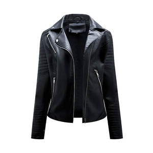 Chaqueta de Cuero para Mujer, Estilo Casual Moderno para Uso Diario, Chaqueta de Cuero para Dama - Product Image 1