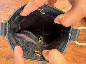 Bolso bandolera de vaquera occidental para mujer, bolso de cuero de vaca genuino cosido a mano para móvil, bolso bandolera bohemio occidental - Product Image 6